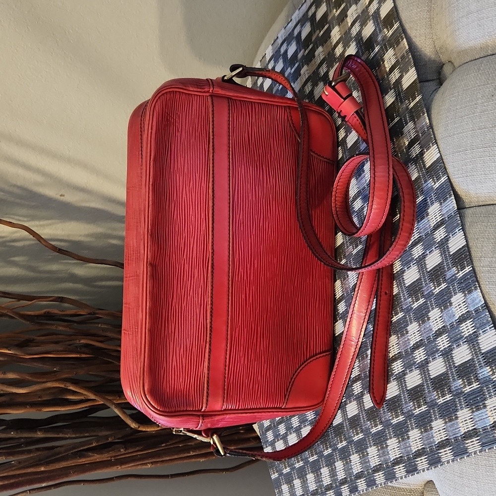 LV Trocadero Camera Bag, Castilian Red Epi Leather